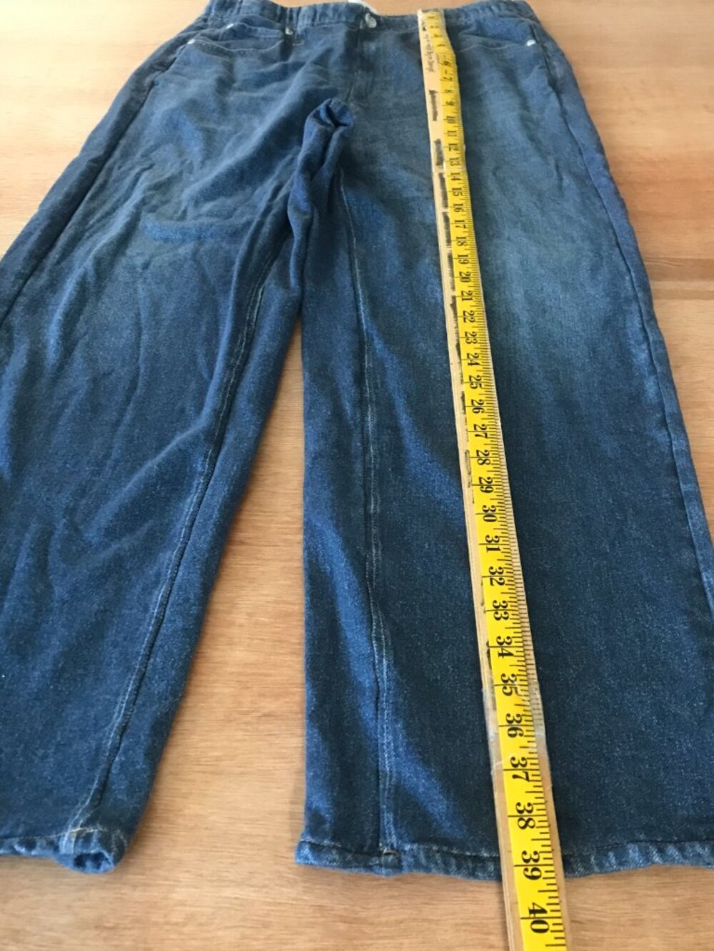 Rag & Bone Miramar Wide Leg Pants Women L Blue High Rise Pocket Pull On Stretch - Picture 5 of 14